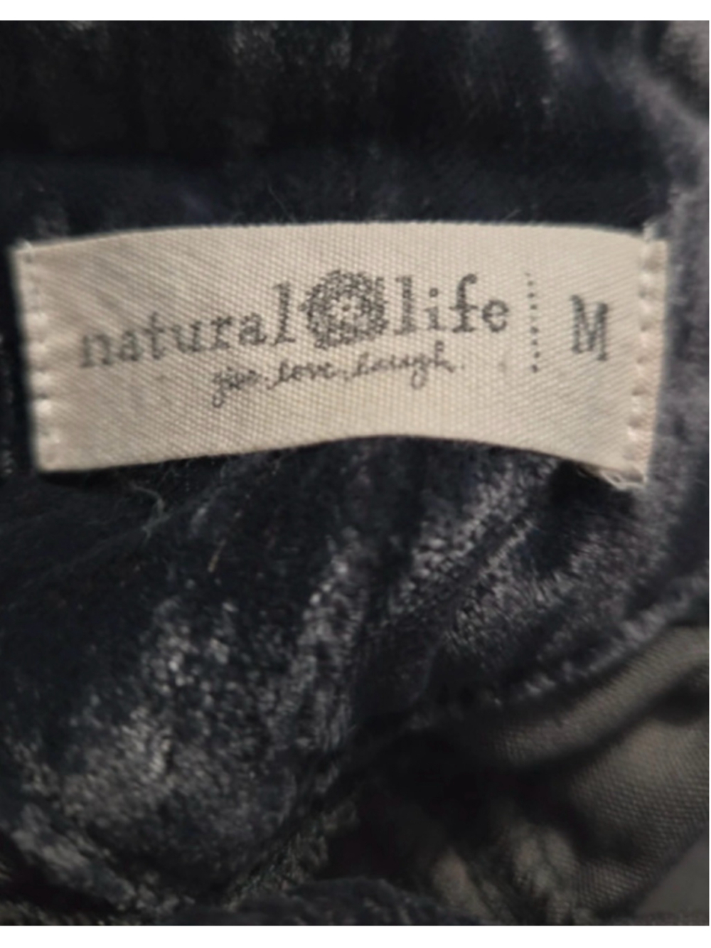 Natural Life Velvet Jumpsuit Size M Blue Wide Leg - Picture 3 of 9